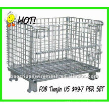 1200*1000*890mm mobile warehouse storage cage with wheels with the price of FOB Tianjin US $57 per unit